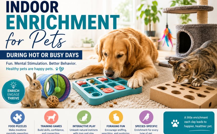 Indoor Enrichment for Pets During Hot or Busy Days